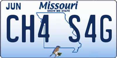 MO license plate CH4S4G