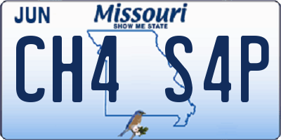 MO license plate CH4S4P