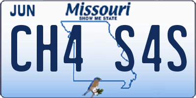 MO license plate CH4S4S