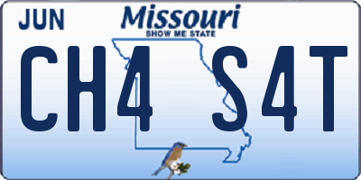 MO license plate CH4S4T