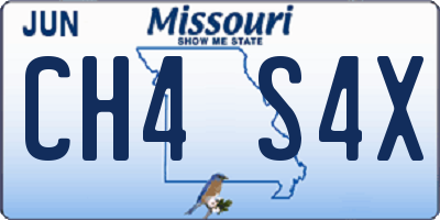 MO license plate CH4S4X