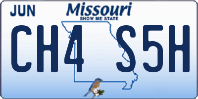 MO license plate CH4S5H