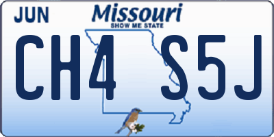 MO license plate CH4S5J