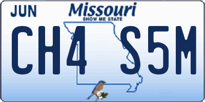 MO license plate CH4S5M