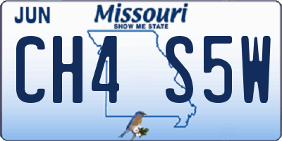MO license plate CH4S5W