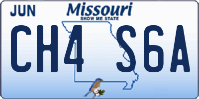 MO license plate CH4S6A