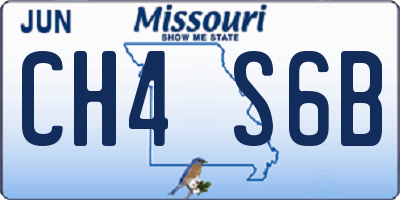 MO license plate CH4S6B