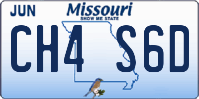 MO license plate CH4S6D