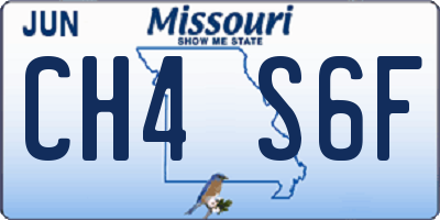 MO license plate CH4S6F
