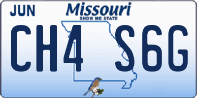 MO license plate CH4S6G