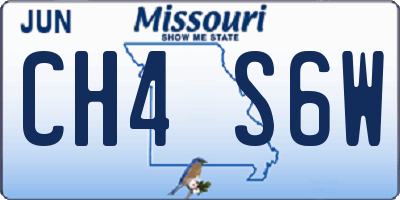 MO license plate CH4S6W