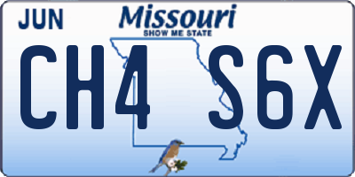 MO license plate CH4S6X
