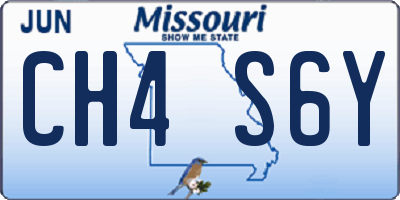 MO license plate CH4S6Y