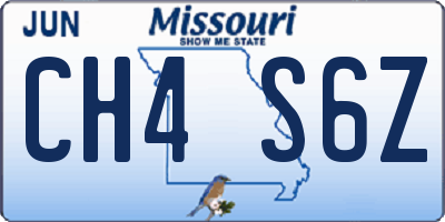 MO license plate CH4S6Z