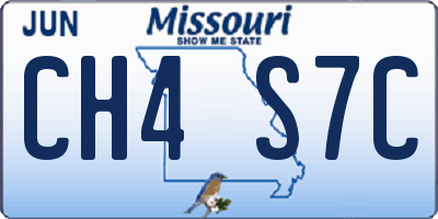 MO license plate CH4S7C