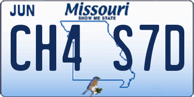 MO license plate CH4S7D