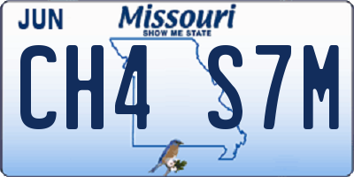 MO license plate CH4S7M