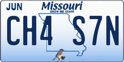 MO license plate CH4S7N