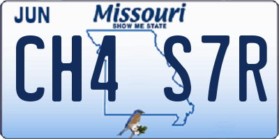 MO license plate CH4S7R