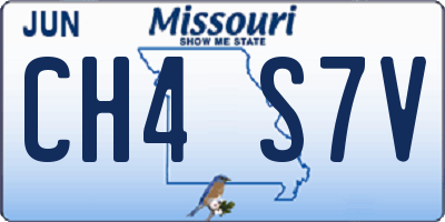 MO license plate CH4S7V