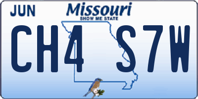 MO license plate CH4S7W