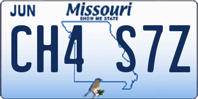 MO license plate CH4S7Z