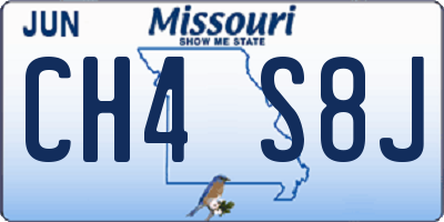 MO license plate CH4S8J