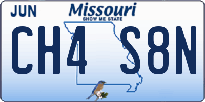 MO license plate CH4S8N