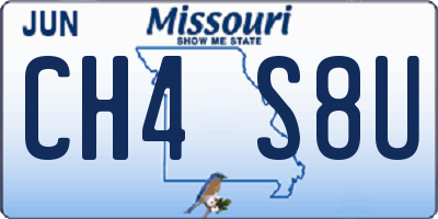 MO license plate CH4S8U