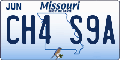 MO license plate CH4S9A