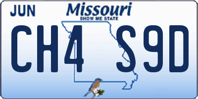 MO license plate CH4S9D