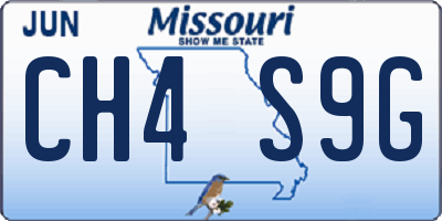 MO license plate CH4S9G