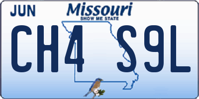 MO license plate CH4S9L