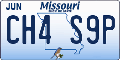 MO license plate CH4S9P