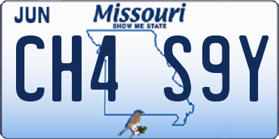 MO license plate CH4S9Y