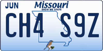 MO license plate CH4S9Z
