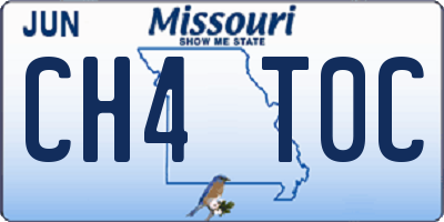 MO license plate CH4T0C