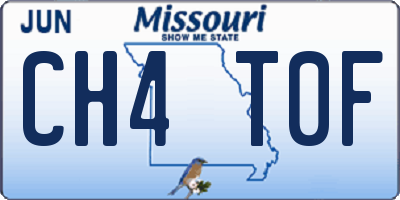 MO license plate CH4T0F
