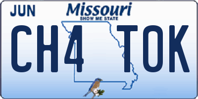 MO license plate CH4T0K