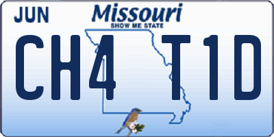 MO license plate CH4T1D