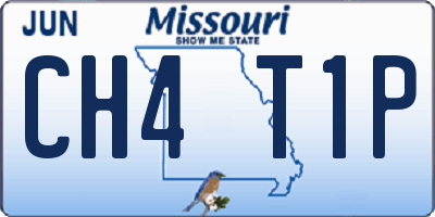 MO license plate CH4T1P