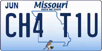 MO license plate CH4T1U