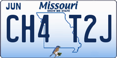 MO license plate CH4T2J