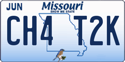 MO license plate CH4T2K