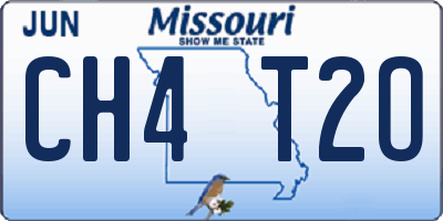 MO license plate CH4T2O