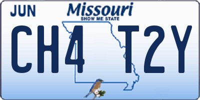 MO license plate CH4T2Y