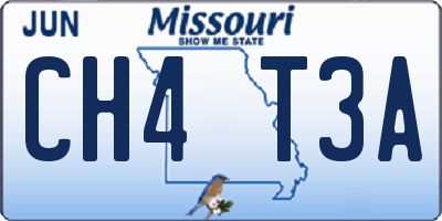 MO license plate CH4T3A