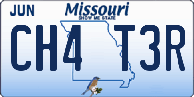 MO license plate CH4T3R