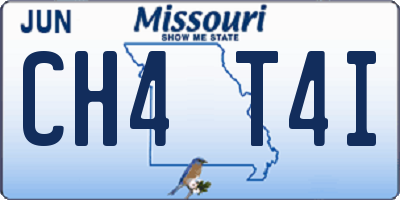 MO license plate CH4T4I