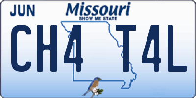 MO license plate CH4T4L